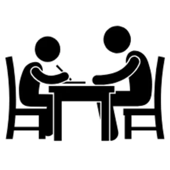Icon representing personalised tuition and learning support for children with SEND and EBSA, featuring a book and a guiding hand. Provided by Learn Together: Tailored SEND Support.